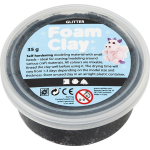 Foam Clay glitter 35 gram - Zwart