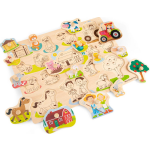 New Classic Toys vormenpuzzel boerderij junior hout 17 delig