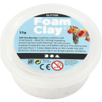 Foam Clay klei Glitter 35 gram (78813) - Wit