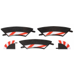 Carrera Bocht binnenrand 1/60 graden 3 stuks - Zwart
