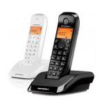 Motorola S1201 DECT Dúo Blanco / - Teléfono Fijo - Negro