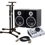 Devine Centro 2i2o studiomonitoren met aansluitkabels