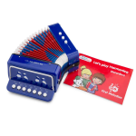 New Classic Toys accordeon met muziekboek junior 19 cm - Bleu