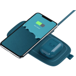 FRESH 'N REBEL Base Duo 10 Watt Double Wireless Charging Pad met Poweradapter 30 Watt - Blauw
