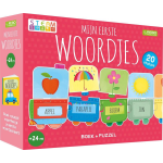 Rebo Productions Puzzeltrein 20 stukjes en boek - Mijn eerste woordjes - Rood