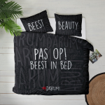 #DARUM! Beest in Bed Lits-jumeaux (240 x 240 cm + 2 kussenslopen) Dekbedovertrek - Zwart