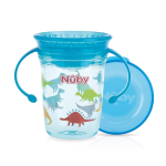 Nuby Wonder cup met handvatten in Tritan 240ml aqua 6m+