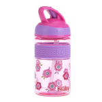 Nuby beker 2N1 harde tuit 360 ml/paars - Roze