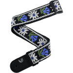 D'Addario 50PCLV01 gitaarband peace and love zwart met blauw