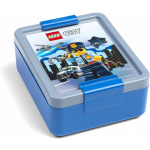 Lego broodtrommel City junior 17 x 13,5 cm PP/grijs - Blauw