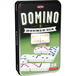 Tactic Domino spel Double 6 junior 19,5 cm - Wit