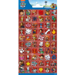 Feestbazaar Nickelodeon stickerset Paw Patrol junior 60 stickers - Rood