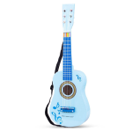 New Classic Toys gitaar Muzieknoten 60 cm junior hout 4 delig - Blauw