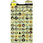 Feestbazaar Funny Products stickers Minions II 20 x 10 cm geel 60 stuks