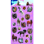 Top1Toys Funny Products stickers Horses 20 x 10 cm papier 28 stuks - Paars