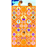 Funny Products stickers Orange 20 x 10 cm papier 50 stuks - Oranje