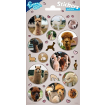 Funny Products stickers Alpaca 20 x 10 cm papier 13 stuks - Beige