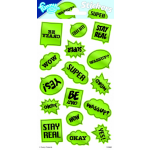 Funny Products stickers Text 20 x 10 cm papier 16 stuks - Groen