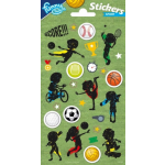 Funny Products stickers Soccer 20 x 10 cm papier 13 stuks - Groen