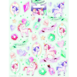 Top1Toys Funny Products stickers Unicorn 20 x 15 cm papier groen 35 stuks