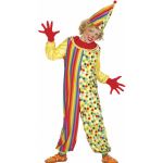 Fiestas Guirca clownspak junior polyester/geel mt 5 6 jaar - Rood