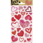 Funny Products stickervel Hearts junior papier roze 31 stuks