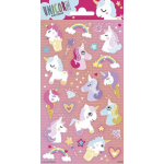 Top1Toys Funny Products stickervel Unicorns meisjes papier 26 stuks - Roze