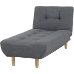 Beliani Alsten Chaise Longue Polyester 75 X 180 Cm - Gris