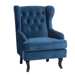 Beliani Alta Fauteuil Fluweel 78 X 72 Cm - Blauw