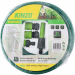 Kinzo Tuinslang Met Sproeikop Set 15 Meter/zwart - Groen