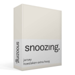 Snoozing - Hoeslaken - Extra Hoog - Jersey - 180x200 - Ivoor - Wit