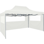 Vidaxl Partytent Met 4 Zijwanden Inklapbaar 3x4,5 M - Blanco