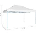 Vidaxl Partytent Inklapbaar 3x4 M Staal - Wit