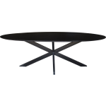 Livingfurn - Eettafel - Oslo Acasia Black Oval 240 Cm - Zwart