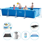 Intex Zwembad Combinatie Deal - Frame Pool Rechthoekig 450x220x84 Cm - Blauw