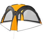 Vidaxl Partytent Met Led En 4 Zijwanden 3,6x3,6x2,3 M - Amarillo