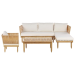 Beliani Cremona Loungeset Acaciahout 148 X 218 Cm - Marrón