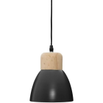 Hanglamp Van Metaal En Hout - E14 - 25 W - H. 19 Cm - - Negro