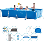 Intex Zwembad Bundel - Frame Pool Rechthoekig 450x220x84 Cm - Blauw