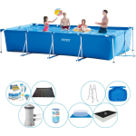 Intex Deluxe Zwembad Set - Frame Pool Rechthoekig 450x220x84 Cm - Blauw