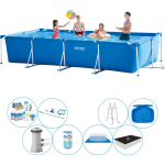 Intex Deluxe Zwembad Deal - Frame Pool Rechthoekig 450x220x84 Cm - Blauw