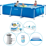 Intex Frame Pool Rechthoekig 300x200x75 Cm - 6-delig - Zwembad Combi Deal - Blauw