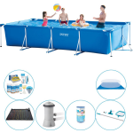 Intex Zwembad Set - 7-delig - Frame Pool Rechthoekig 450x220x84 Cm - Blauw
