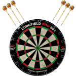 Longfield Games Dartbord Set Compleet Van Diameter 45.5 Cm Met 6x Bulls Dartpijlen Van 23 Gram - Professioneel Darten Pakket