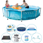 Intex Zwembad Set - Metal Frame Rond Strandzijde 305x76 Cm - Blauw