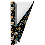 Benza Emoji Space Kaftpapier Voor Schoolboeken - 200 X 70 Cm - 6 Rollen