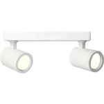 BES LED Led Plafondspot - Facto Colri - Gu10 Fitting - 2-lichts - Rond - Mat - Kantelbaar - Aluminium - Wit