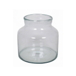 Glazen Melkbus Bloemen Vaas/vazen Smalle Hals 21 X 20 Cm - Transparante Bloemenvazen Van Glas
