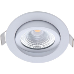 EcoDim - Led Spot - Inbouwspot - Ed-10028 - 5w - Waterdicht Ip54 - Dimbaar - Warm 2700k - Mat - Aluminium - Rond - Wit