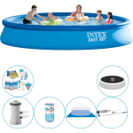 Intex Deluxe Zwembad Pakket - Easy Set Rond 457x84 Cm - Blauw